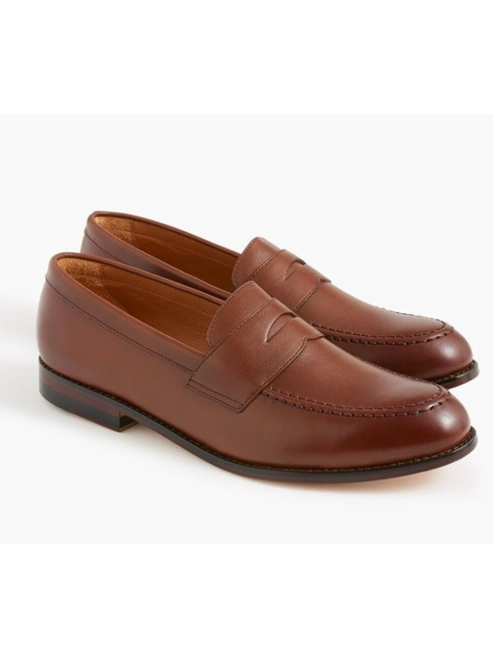 J. Crew Classic Brown Penny Loafer Leather Shoe Men's Size 10.5 New